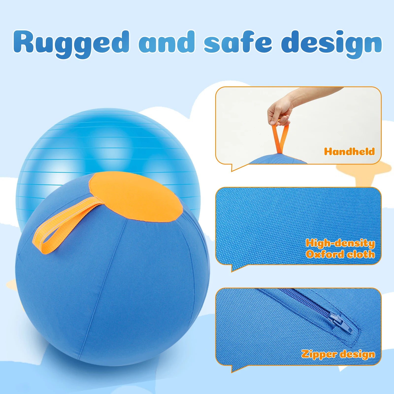 Dogs Outdoor Inflatable Ball Toy Herding Ball Agility Training Durably Physical Activity Big Ball Pet Self Play Toy